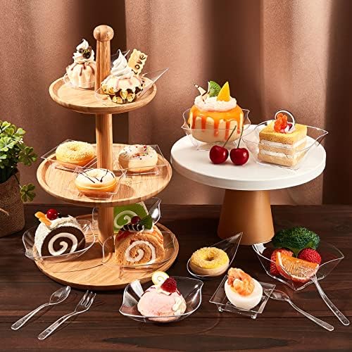 mini appetizer plates disposable, classic style, clear, main product view