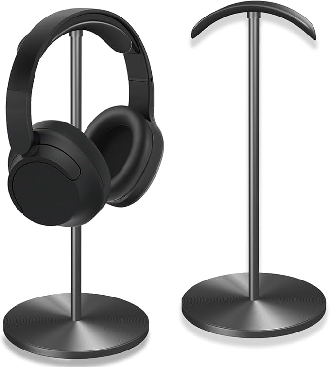 Headphone for Desk Hanger Holder Organizer Keeper Racks Storage Mount Gaming Headset Stand Premium Functional Craftmanship Headset Stand (Metal)