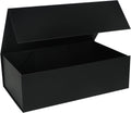 LFBOX Black Gift Box with Magnetic Lids 1 Pack | Large Bridesmaid Groomsman Proposal Boxes,13.8x8.3x4.4 in, Collapsible Rectangle Storage Box