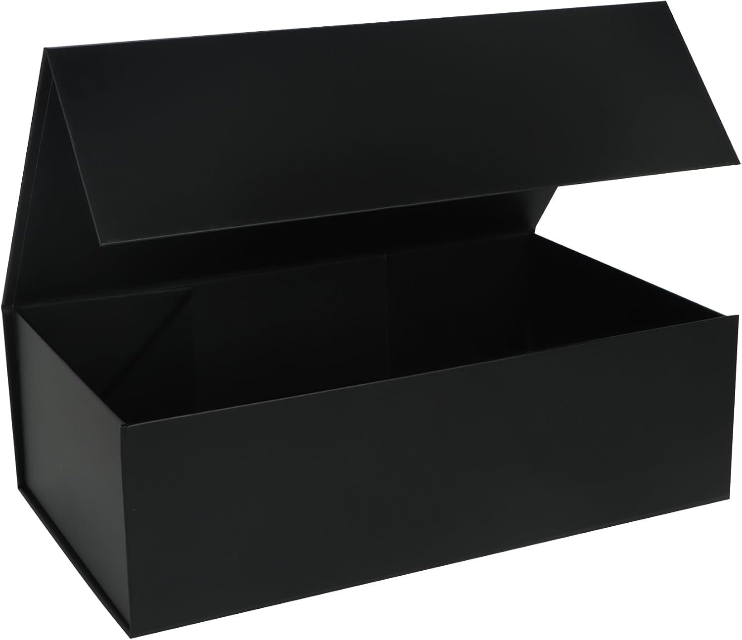 LFBOX Black Gift Box with Magnetic Lids 1 Pack | Large Bridesmaid Groomsman Proposal Boxes,13.8x8.3x4.4 in, Collapsible Rectangle Storage Box
