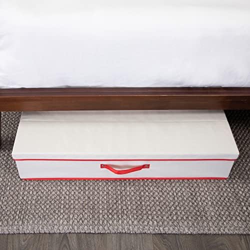 household essentials holiday gift wrap organizer with lid, close-up detail