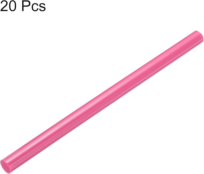 uxcell 20pcs Hot Glue Sticks for Glue Gun 11mm/0.43-inch x 8-inch Mini Hot Melt Adhesive Glue Stick Pink