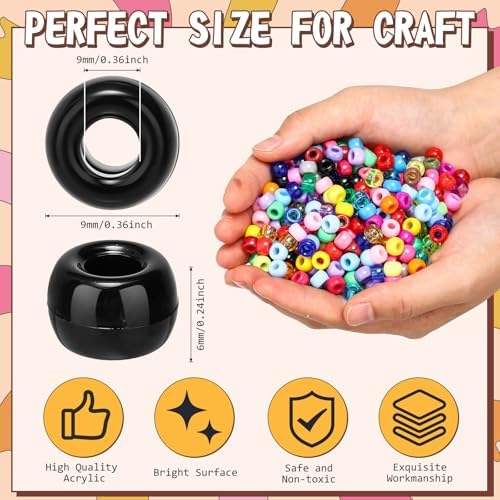 huquary 21000 pcs pony beads bulk,kandi beads, 72, close-up detail