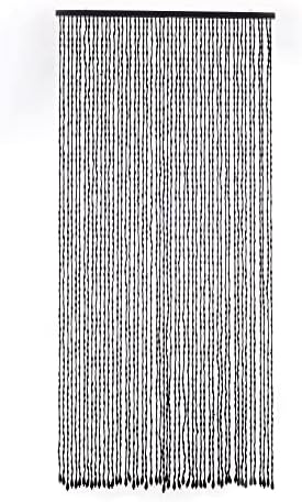 52 strands 36" x 79" blue wood and, close-up detail