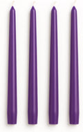 Dinil Purple Taper Candles - 10 Inch Unscented Dripless Smokeless Candlesticks Set of 4 | Perfect for Fall, Halloween, Thanksgiving, Dinner, Wedding and Party Decoration