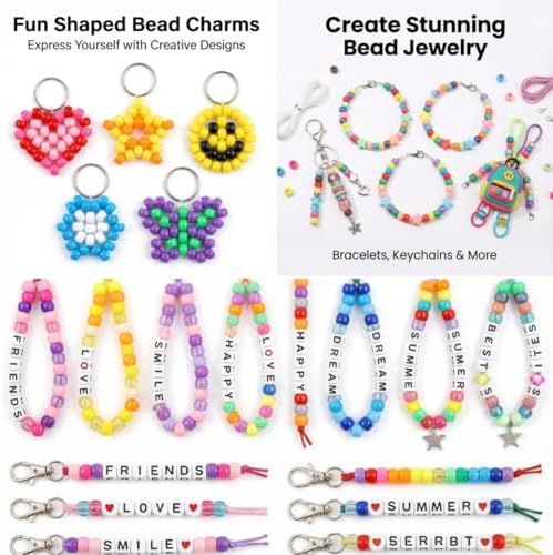 veylo 5000+ pony beads & kandi kit for, close-up detail