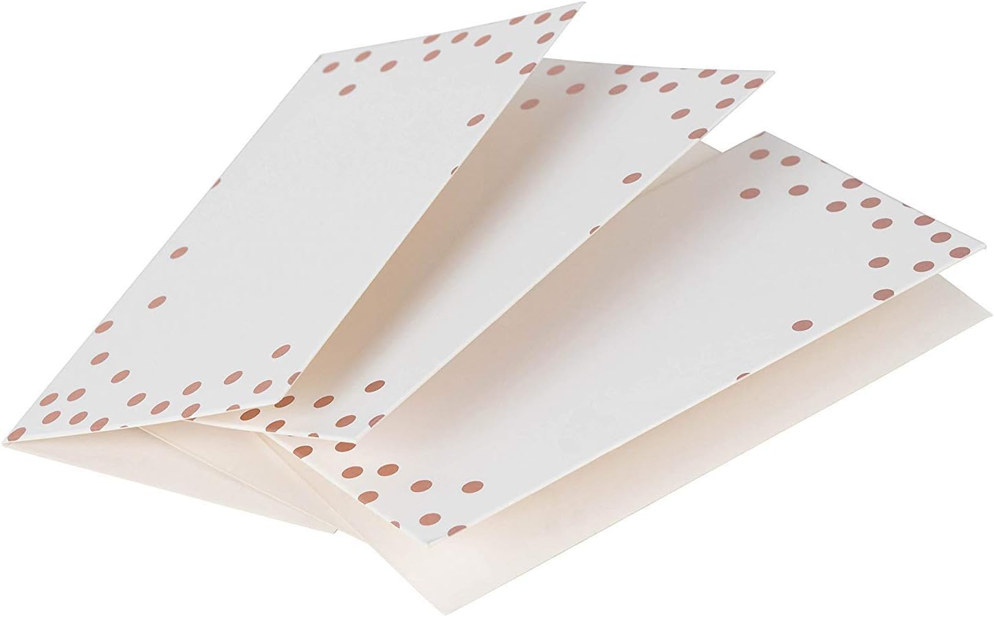 Best Paper Greetings Wedding Place Cards - Rose Gold Foil Name Cards for Table Setting - Cardstock Food Labels for Party Buffet - Pack of 100, 3.5 x 2 In, White & Rose Gold