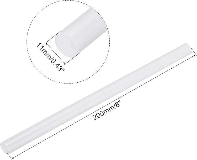 uxcell 20pcs Hot Glue Sticks for Glue Gun 11mm/0.43-inch x 8-inch Mini Hot Melt Adhesive Glue Stick White