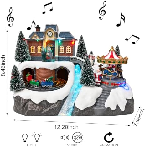 moments in time animated moving train carousel musical, close-up detail