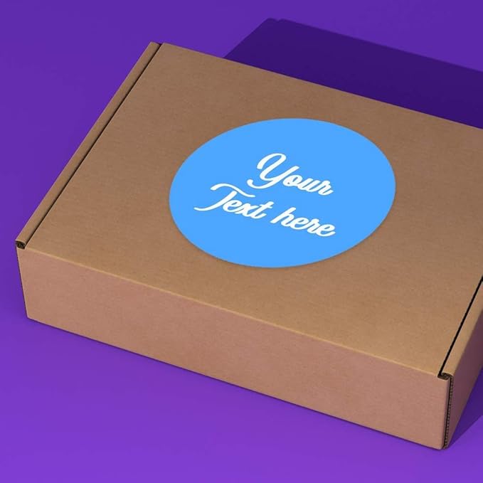 300 pcs Premium Custom Stickers Paper 2 inch Round Uncoated - Personalized Stickers for Businesses with Logo and Name. Birthday and Wedding Favors. Baby Pets Label Product Boxes