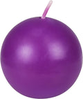 Zest Candle 6-Piece Ball Candles, 3-Inch, Purple
