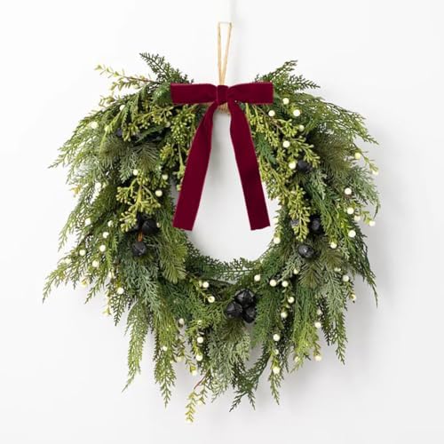 SIMISI RIBBON 24 Pcs Burgundy Velvet Bows Christmas Tree Ornaments Vintage Ribbon Bow for Tree Garland Wreath Rustic Crafts Gift Indoor Outdoor Xmas Decorations