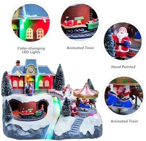 moments in time animated moving train carousel musical shown in use
