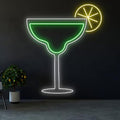 Margarita Cocktail Led Sign, Margaritas For My Senoritas Led Lights, Margarita Cocktail Neon Sign, Bar Neon Sign Size:18inch