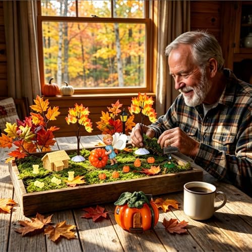 pinkunn 16 pcs fall fairy garden miniature pumpkin, package contents