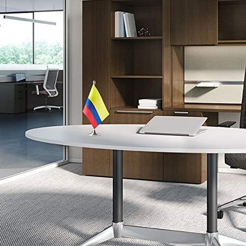 Colombia Flag Colombian Flags, Small Mini Colombian Desk Flag, Used for Table Office Classroom Home Patriotic Events Decorations