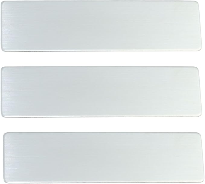 3pcs Stainless Steel Silver Custom Name Tags with Pin or Magnet Adhesive Tape,Personalized,Customizable Name Tags,Custom ID Badge for Employee,Workers,Cops, Nurses, Doctors,Teachers(Silver x 3)