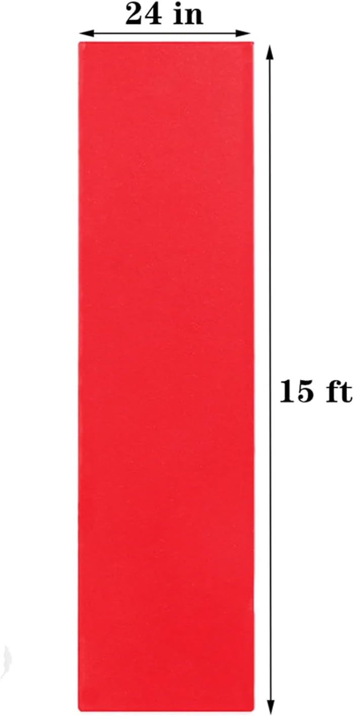 Red Carpet Runner for Party, 2 x 15 ft, Non-Woven Polyester Fabric Aisle Runner for Wedding Ceremony, Hollywood Red Carpet for VIP Awards Night Theme Party Decorations