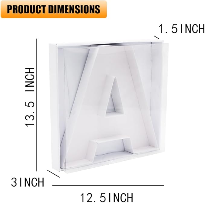 12" Fillable Cardboard Letter Charcuterie Gift Cupcake Box With Cover Sweets Packaging (A)
