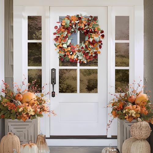 waipfaru fall decor, 22 inch fall wreaths for on a desk or shelf