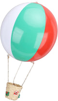 Christmas Hot Air Balloon Basket | PVC Storage Bin, For Dolls Candies, Lightweight, With Hemp Rope