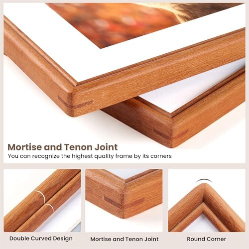 16x20 picture frame,natural solid teak wood photo frame|high, close-up detail