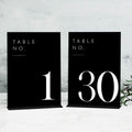 wedding black table numbers 1-30 with stands, 5"x7", main product view