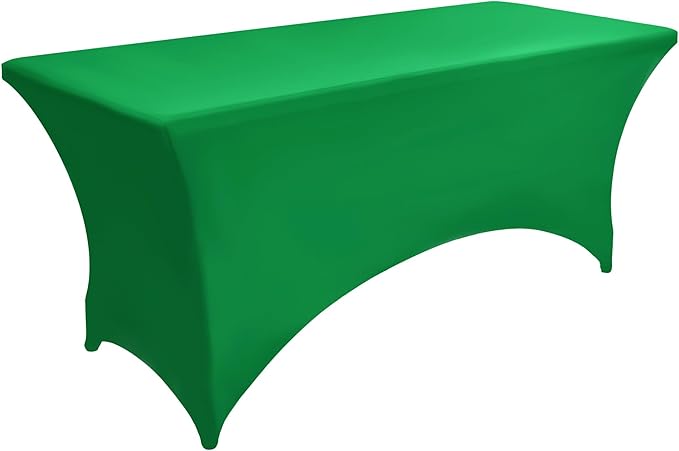 2-Pack 4ft Spandex Table Covers for Rectangular Folding Tables - Wrinkle Resistant Stretch Tight Table Cloths - Ultimate Fitted Table Protector for Parties, Banquet, and Wedding