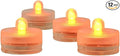 KITOSUN Submersible LED Lights cr2032 Battery Powered Underwater Waterproof LED Tea Light Candles for Events Wedding Centerpieces Vase Floral Xmas Holidays Home Decor Lighting(Pack of 12) (Orange)