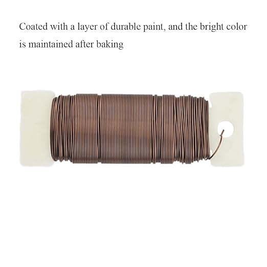 HAHIYO 22Gauge Coffee Color Metal Floral Wire - 3 Rolls, 115Yards (345Feet) - Flexible Paddle Wire for Craft, Christmas Wreath, Flower Arrangement, Bouquet Wrapping, Wedding DIY
