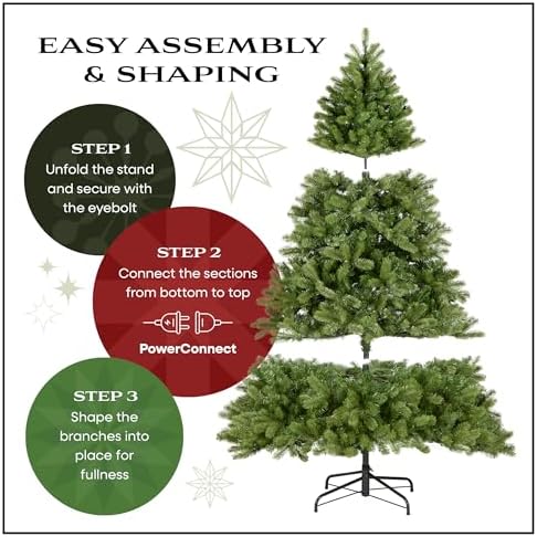 national tree company 10ft pre-lit dunhill fir artificial showing dimensions