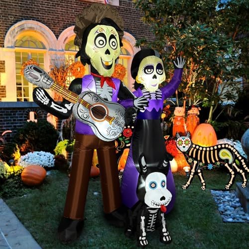 6 ft halloween inflatables decoration, blow up yard shown in use