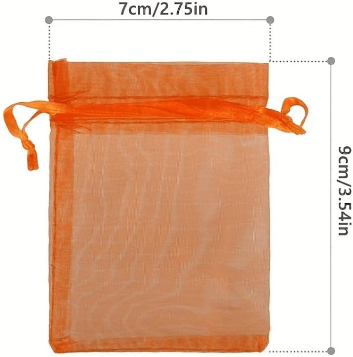 10pcs Organza Drawstring Storage Bag Cosmetic Gauze Bag (2.75"×3.54"), Jewelry Bag, Wedding and Birthday Party Gift Decoration Bag