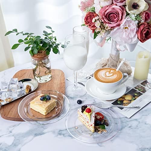dayammi 240pcs silver dessert plates set includes 120, package contents