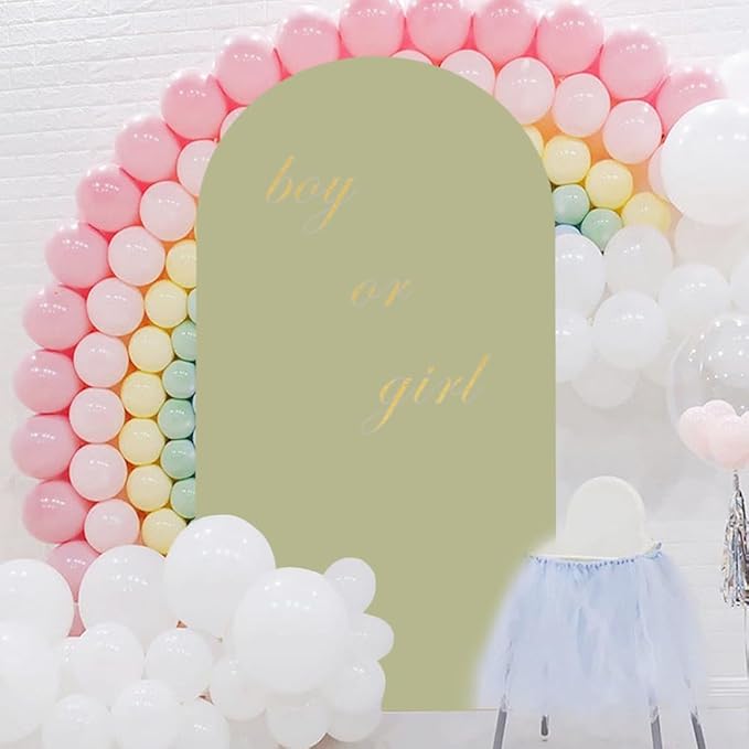 Sage Green Arch Cover 7.2 ft Arch-Backdrop-Cover Wedding Arched Stand Covers Spandex Arch Covers Stretchy Backdrop for Half Round Frame Green Back Drop Cover for Baby Shower Party Decorations