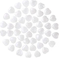 Gerrii 50 Pcs Heart Healing Stone Bulk Quartz Heart Inspirational Stones Gift for Women Love Pocket Polished Natural Energy Balancing Meditation 0.8 Inch(Clear)