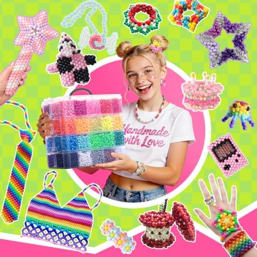 simetufy 10000pcs pony beads bulk, 40 colors for on a desk or shelf