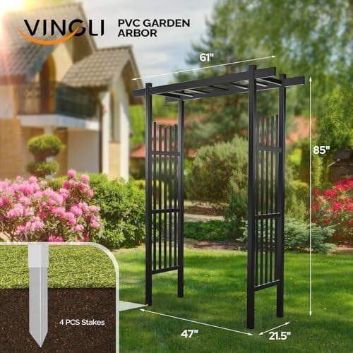 vingli garden arbor, pvc wedding arch for ceremony, close-up detail
