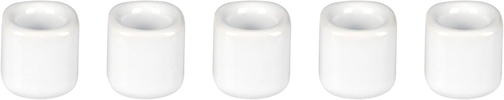 Mega Candles 10 pcs Black White 1/2 Inch Diameter Ceramic Chime Ritual Spell Candle Holders, Great for Casting Chimes, Meditation, Rituals, Spells, Vigil, Witchcraft, Wiccan Supplies