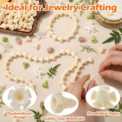 jutom 100 pcs puakenikeni flower beads hawaiian for, package contents