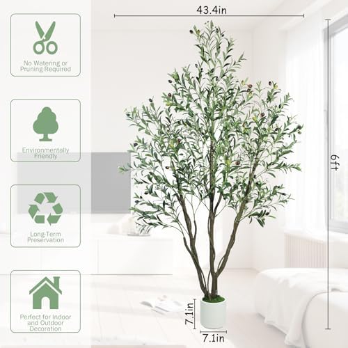 caxchiling large artificial olive tree 6ft, indoor outdoor, package contents