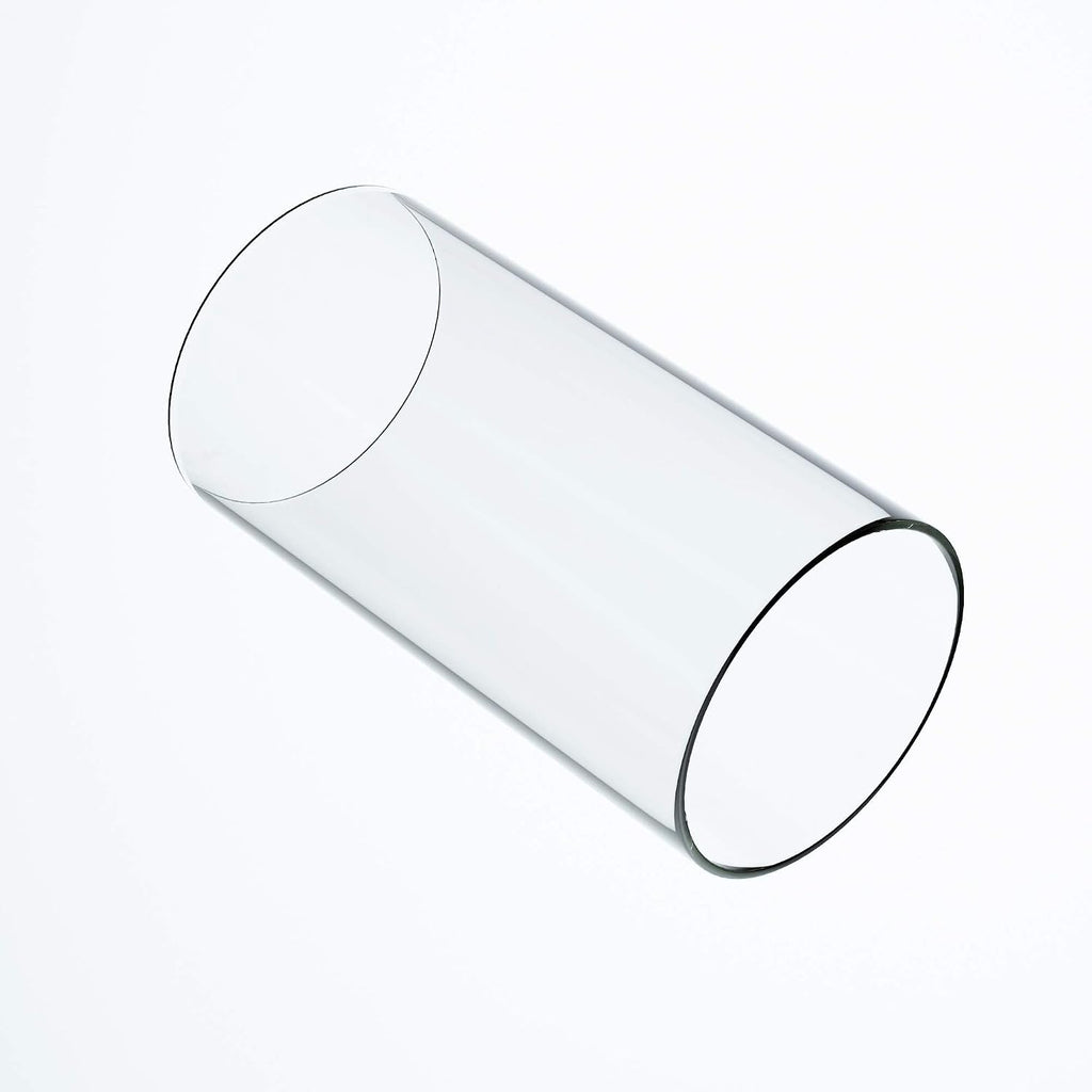 Large Size Hurricane Candle Holder - Glass Cylinder Open Both Ends, Open Ended Hurricane, Glass Lamp Shade Replacement (3" Wide x 6" Tall)