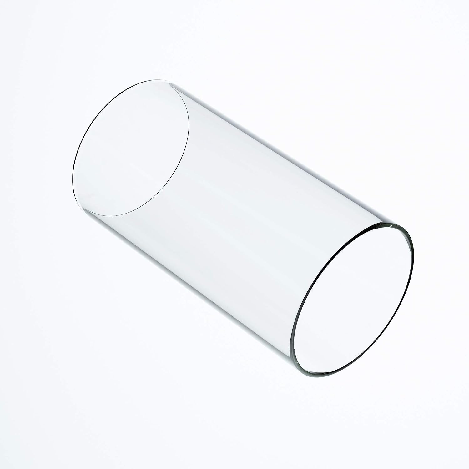 Large Size Hurricane Candle Holder - Glass Cylinder Open Both Ends, Open Ended Hurricane, Glass Lamp Shade Replacement (3" Wide x 6" Tall)