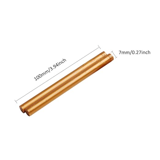 VARACL Hot Melt Glue Sealing Sticks for Letter Seal Stamp - Great for Wedding Invitations, Cards Envelopes, Snail Mails, Postcards, Greeting Cards, Gift Ideas, 7 x 100 mm, 20PCS (Gold)