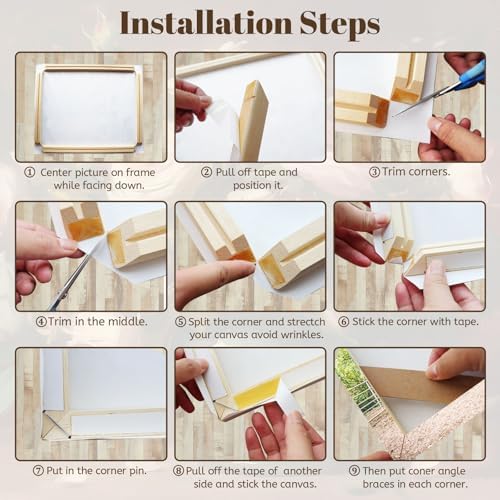 b.b.f make 16x32 solid wood stretcher bars for showing dimensions