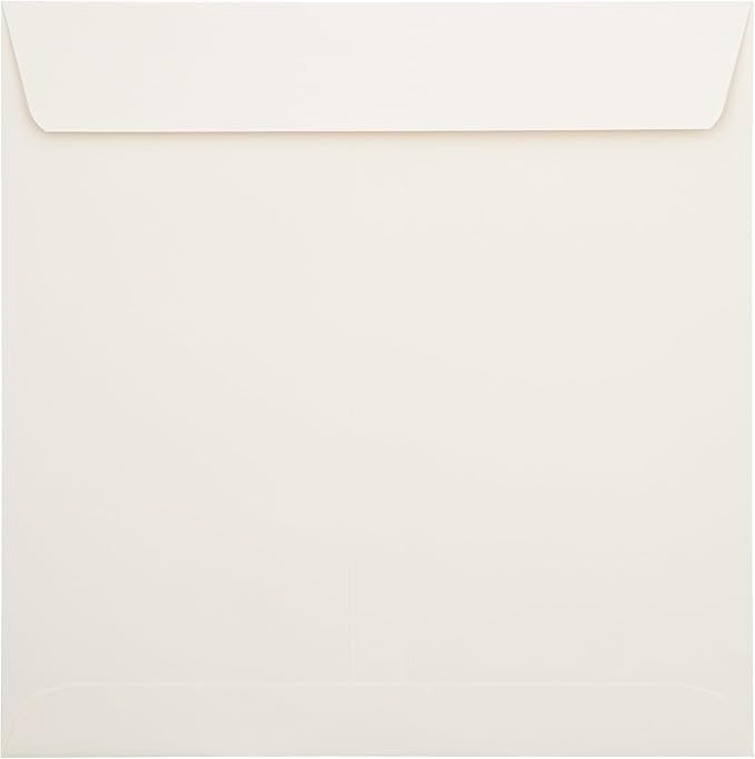 LUXPaper Square Invitation Envelopes | Peel & Press | 8" x 8" | Natural | 70lb. Text | 50 Qty
