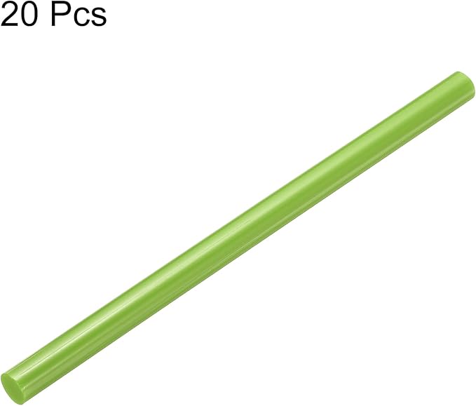 uxcell 20pcs Hot Glue Sticks for Glue Gun 11mm/0.43-inch x 8-inch Mini Hot Melt Adhesive Glue Stick Light Green