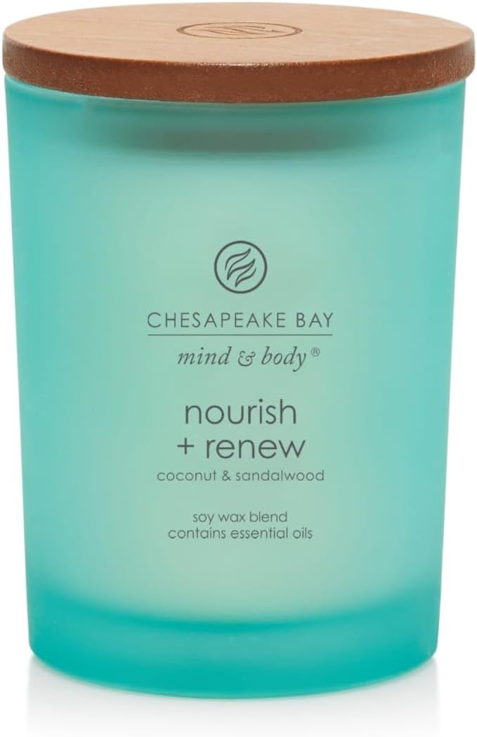 Chesapeake Bay Candle Mind & Body Medium Jar Candle Nourish + Renew (Coconut & Sandalwood)