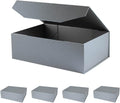 silver magnetic large gift box with lid, 13x9x4, main product view