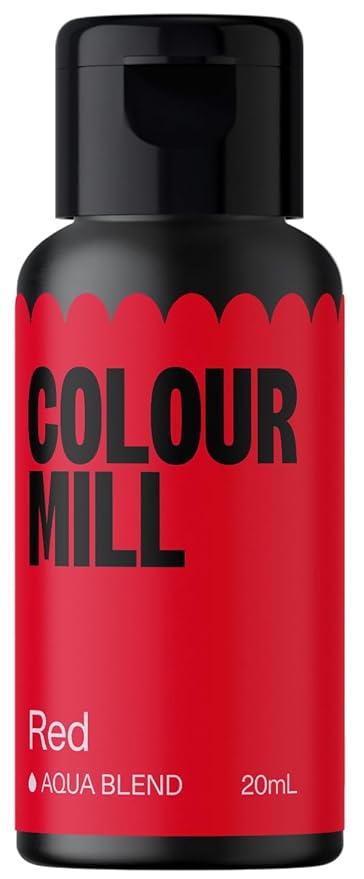 Colour Mill Aqua Blend Water-Based Food Coloring, 20 Milliliters Red